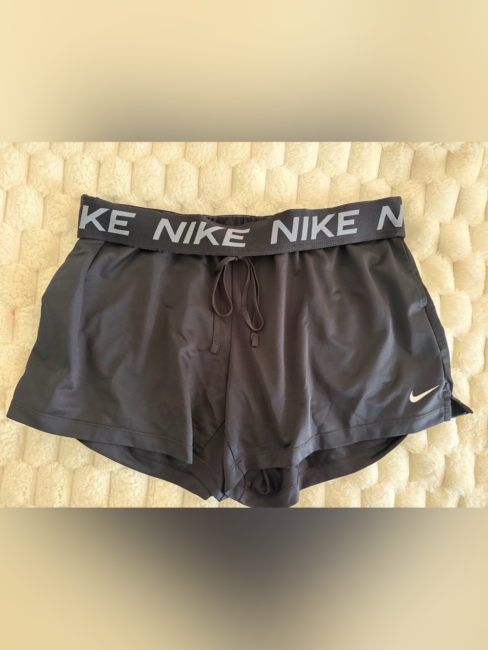 Nike Women's Black Athletic Shorts with Drawcord